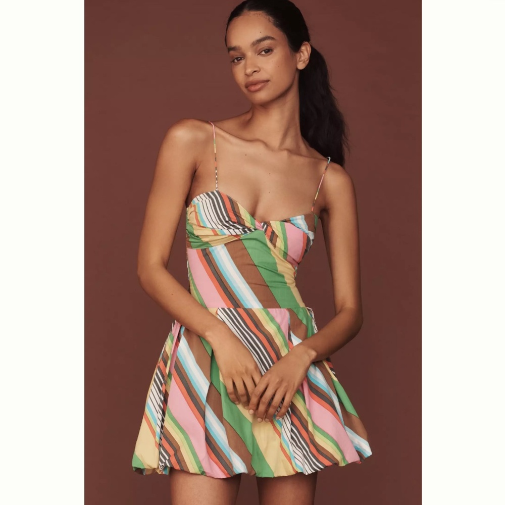 Anthropologie S/W/F Fitted Balloon Mini Dress
